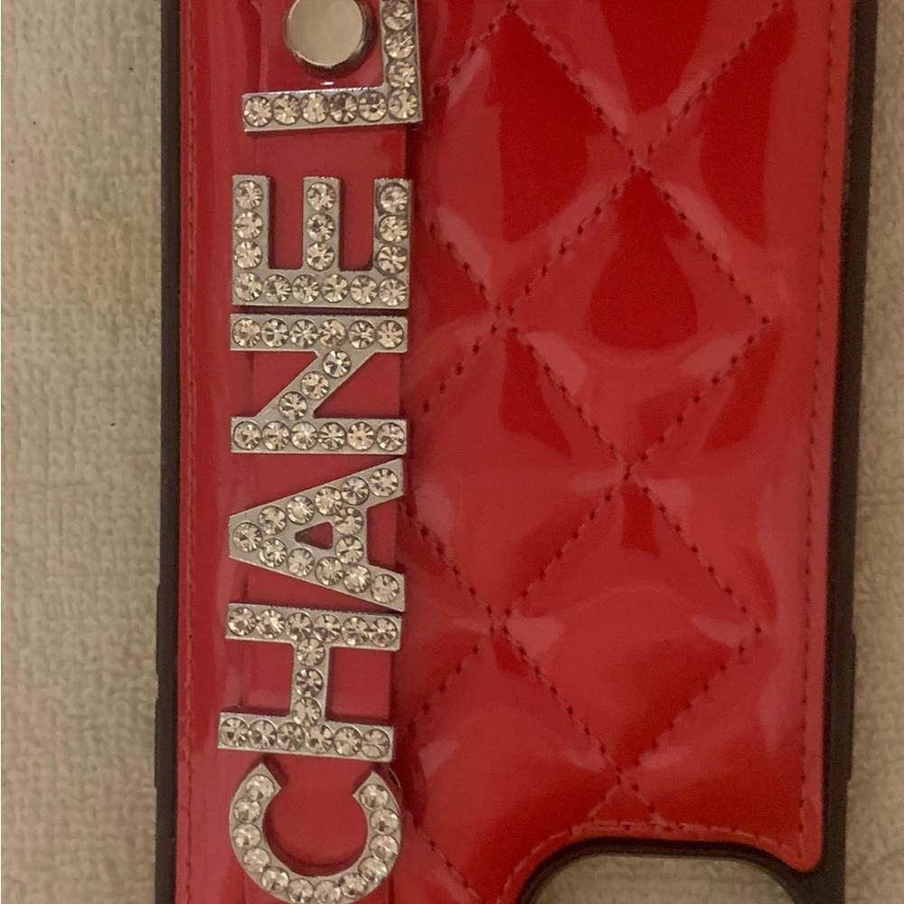 Red Quilted Phone Case with Glossy Finish
